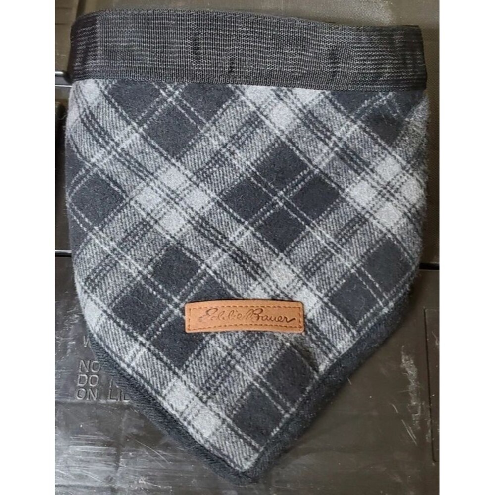 Eddie Bauer L/XL Dog Plaid Fleece Bandana
